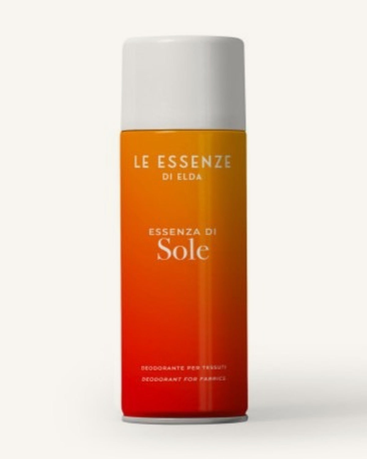 Textielspray Sole van Le Essenze di Elda, oranjerode spuitbus van 400 ml